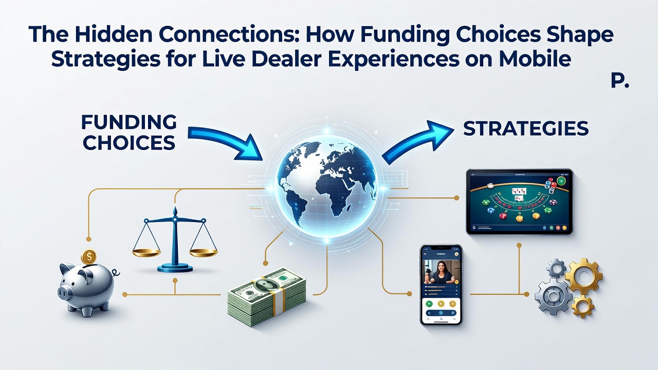 Mobiele interface van een live casino met dealer en statistieken over gebruikersbetrokkenheid en financieringsallocatie